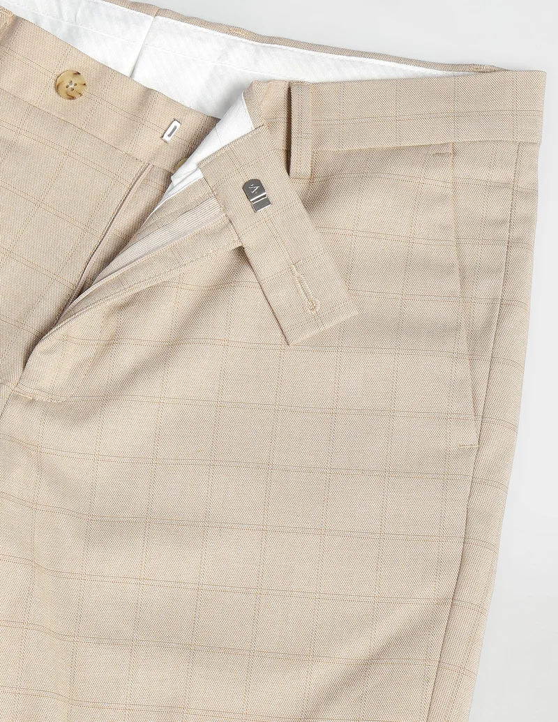 Arrow Beige Slim Fit Smart Flex Formal Trousers for Men | Best Price UAE