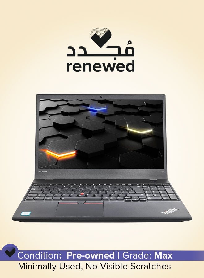 Renewed - ThinkPad T570 Laptop With 15.6-Inch Full HD Display,Core i5/Dual Core/7th Gen/16GB/256GB SSD/Windows 10/Intel HD Graphics English Black