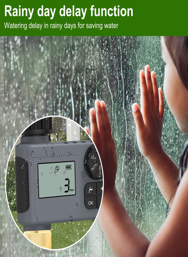 Generic Gardening Water Timer Automatic Watering Device Garden Balcony Rain Sensing Control Intelligent Irrigation System Controller with Safety Lock  - Image 2