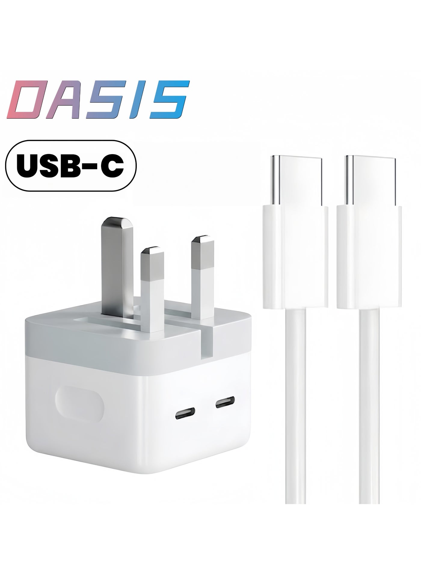 oasis Oasis Dual Usb C Fast Charger usbc 1.5 M 35W Z465319694DFB087B6BCDZ