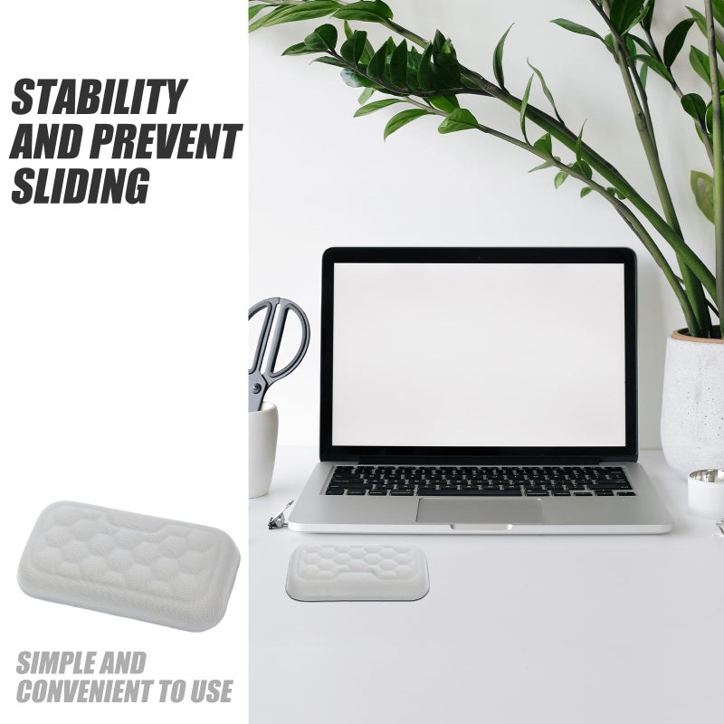 Ergonomic Keyboard Wrist Rest and Mouse Pad Gray Fabric Surface for Office Study Gaming - Image 4