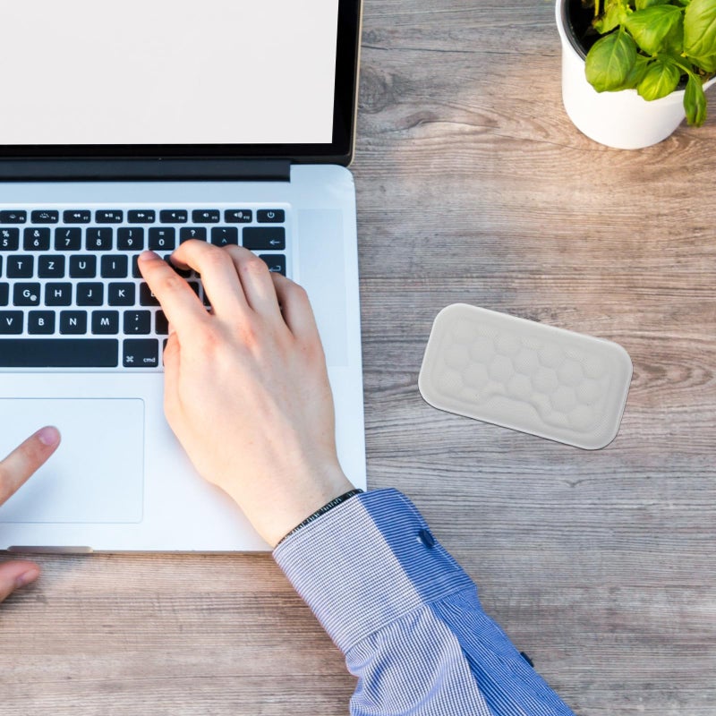 Ergonomic Keyboard Wrist Rest and Mouse Pad Gray Fabric Surface for Office Study Gaming - Image 5