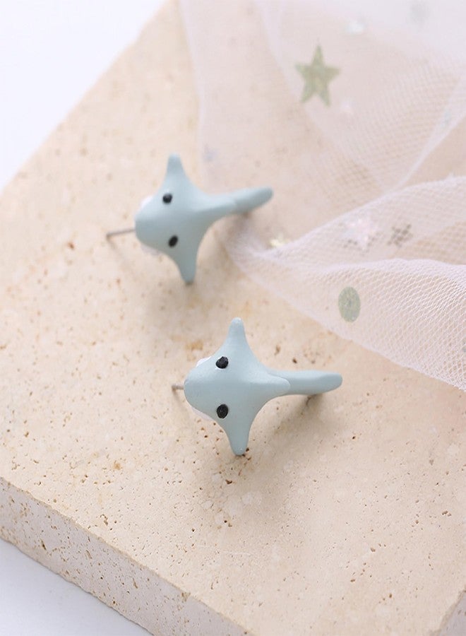 YANCHUN 6 Pairs Cute Animal Bite Earrings for Women 3D Clay Earrings Animal Cartoon Biting Ears Stud Earrings Jewelry Gifts - Image 4