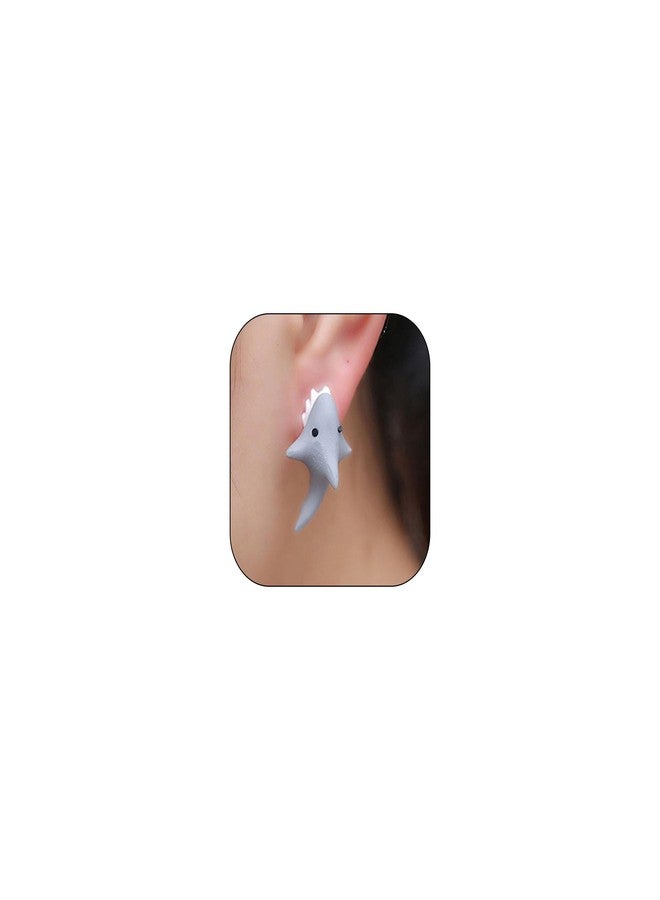 YANCHUN 6 Pairs Cute Animal Bite Earrings for Women 3D Clay Earrings Animal Cartoon Biting Ears Stud Earrings Jewelry Gifts - Image 1