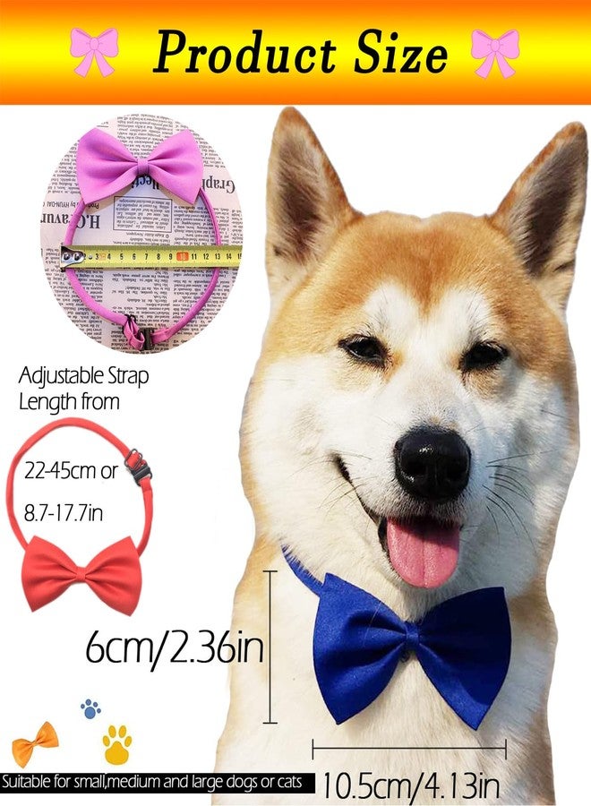 iToolai Dog Bow Tie Collar, 10 Pcs Grooming Bowties for Dogs Cats Pet Costumes(Elegant Color Pack) - Image 3