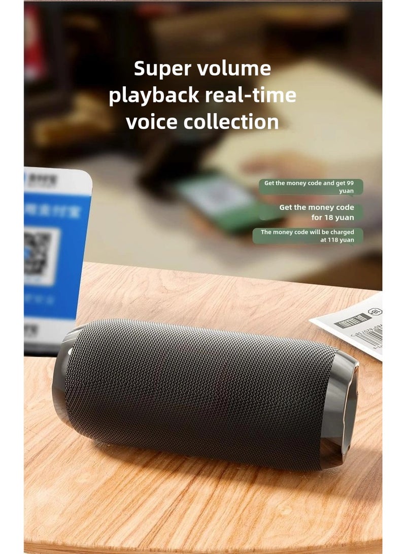 Bluetooth Speaker, Dual Pairing Portable Outdoor Subwoofer Booming Bass Speaker For TV/ Tablet/ Phone/ PC, 3.5mm Audio Cable/ TF Card/ USB,  16 Hours Playtime Loud Stereo - Image 5