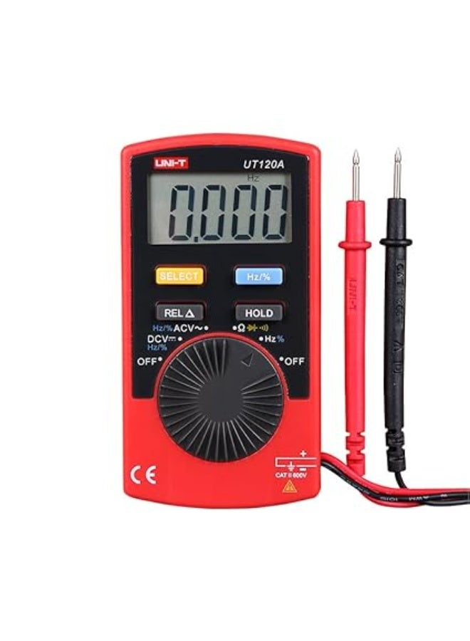 UNI-T UT120A Pocket Digital Multimeter – Auto Range 4000 Count, AC/DC Voltage Tester with Data Hold, Continuity, Diode & Relative Mode, Portable Handheld Device - Image 1