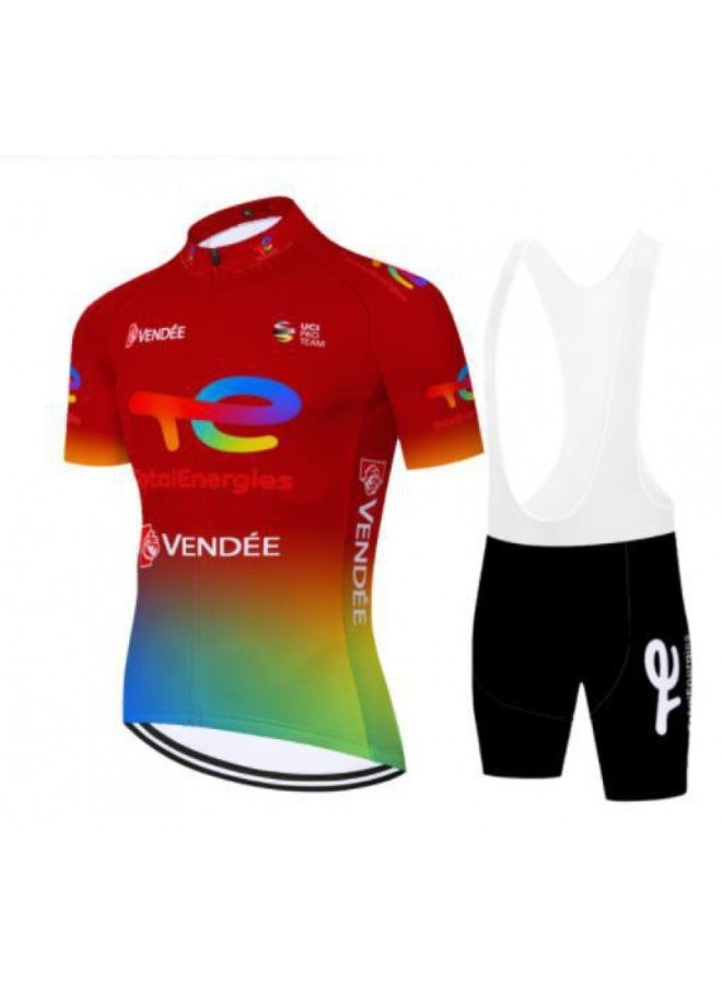 Hot Summer Breathable Short-sleeved Tour De France Mountain Bike Cycling Jersey For Men And Women With Drawing Design