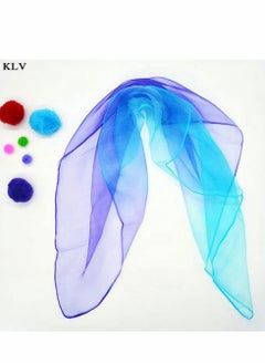 KASTWAVE Gradient Color Square Scarves Juggling Scarves Silk Dance Scarves Performance Props Dancing Scarves for Music and Movement, Fun Juggling Scarves for Kids, Toddlers Scarves Dance Props, 12PCS  - Image 5