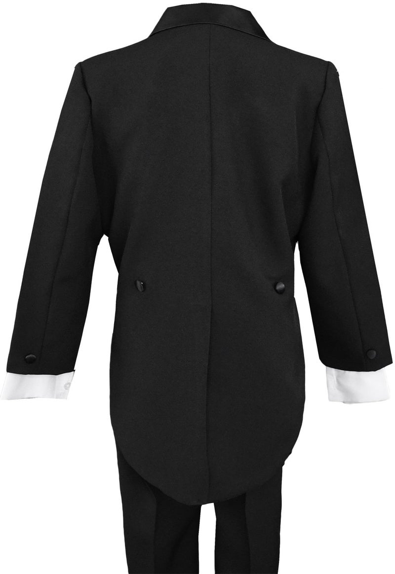 Black n Bianco Boys Black Tuxedo with Tail Outfit Set Size 3T - Image 3