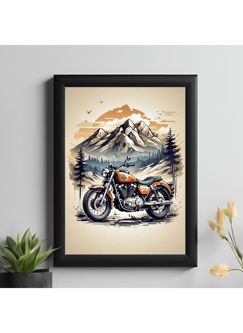 Master Flame Master Flame Ai Aesthetic Wall Art Poster for Living Room Home Wall Decor Poster without frame Psychedelic Car Bike Gaming Music Dog Cat Horse Bike Adventure UNFRAMED A3  - Image 1