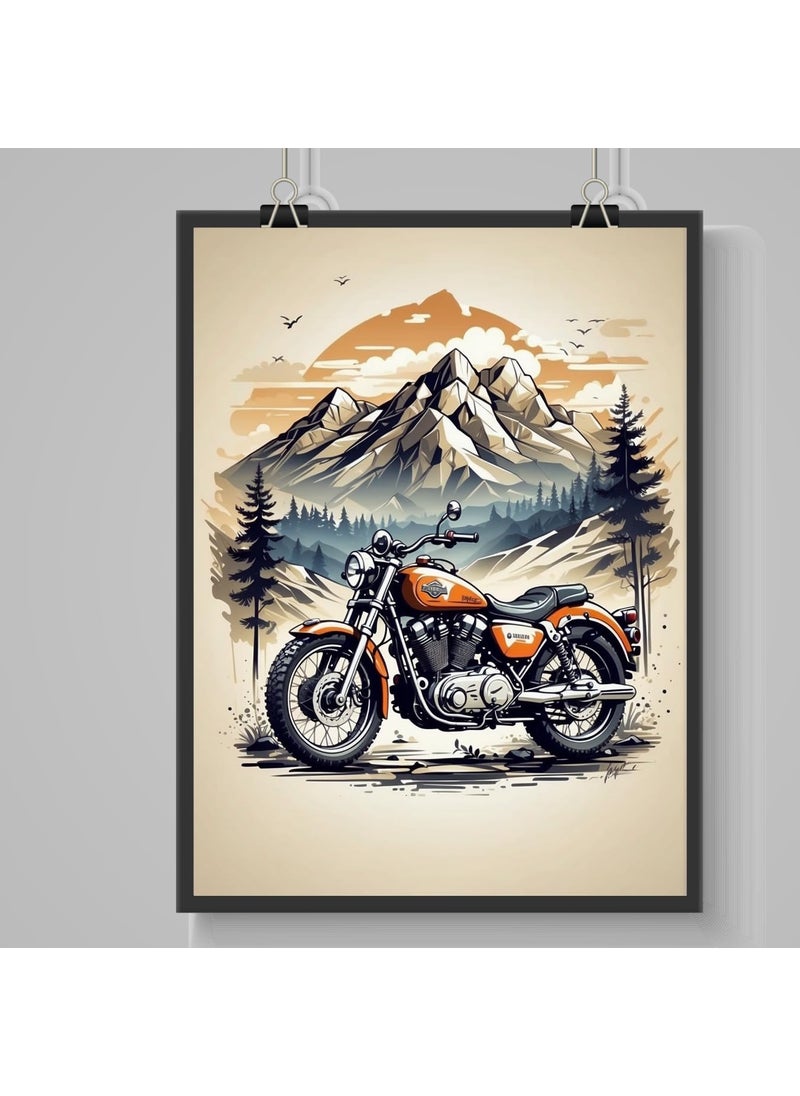 Master Flame Master Flame Ai Aesthetic Wall Art Poster for Living Room Home Wall Decor Poster without frame Psychedelic Car Bike Gaming Music Dog Cat Horse Bike Adventure UNFRAMED A3  - Image 2