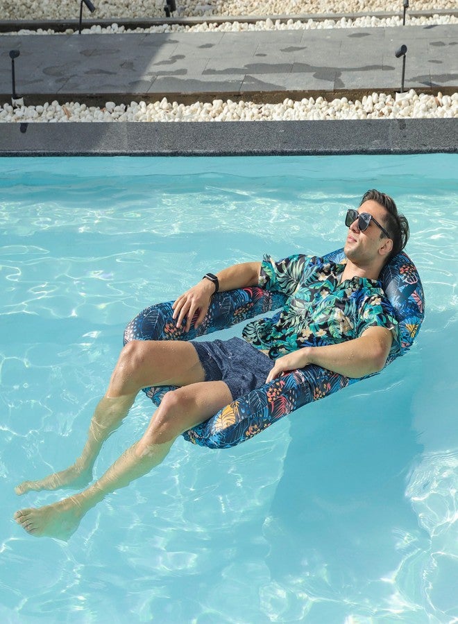 FindUWill Inflatable Pool Floats Adults, Large Fabric-Covered Pool Lounger Chair Raft with Mesh Center, Multi Purpose Pool Floaties Water Hammock Lounge, Ultra-Comfort Water Lake River Floating Raft - Image 3