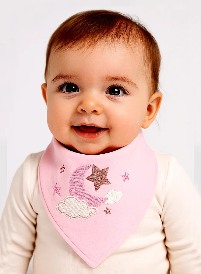 LITTLE SURPRISE BOX Little Surprise Box, 3PCS Set of Twinkle Star print premium adjustable snap button closure Bibs