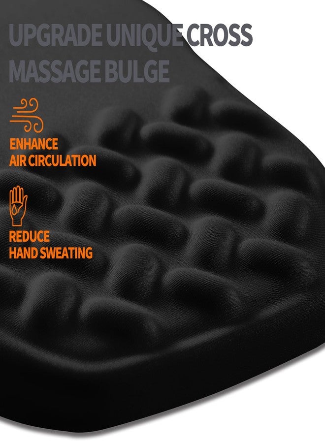 Armanza Ergonomic Slope Mouse Pad Wrist Support, Wrist Rest Mousepad for Carpal Tunnel Pain Relief with Massage Bulge and Slow Rebound Memory Foam (12x8 inch, Black) - Image 4