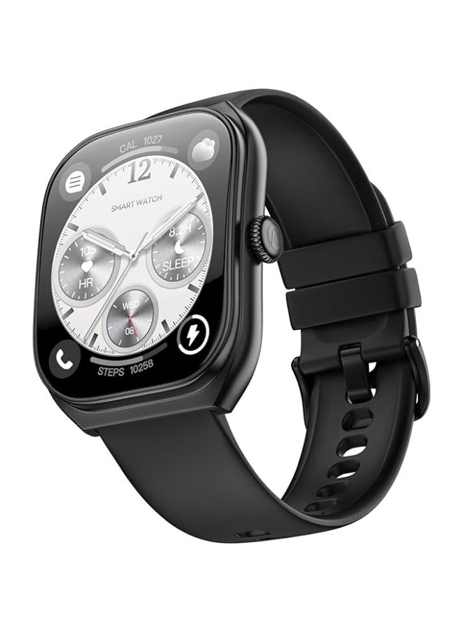 Noise Icon Arc 2.01" Immersive Curved Display Smartwatch, 10-Day Battery, 1ATM Water Resistant, Functional Crown, 100+ Sports Modes, Health Suite™, Voice Assistant, Built-in Games (Jet Black) - Image 1