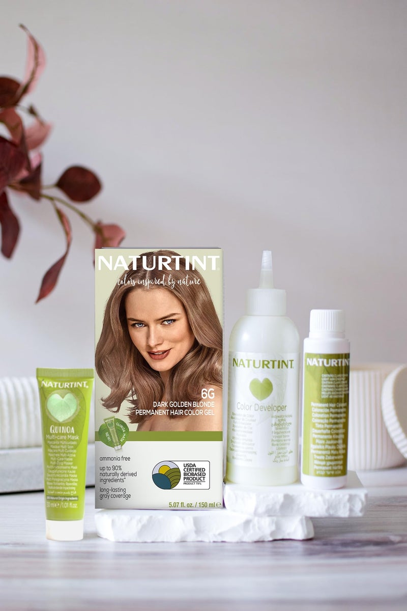 Naturtint 6G Dark Golden Blonde Permanent Hair Color (Pack of 6), Ammonia Free, Vegan, Cruelty Free, up to 100% Gray Coverage, Long Lasting Results (Packaging may vary) - Image 2
