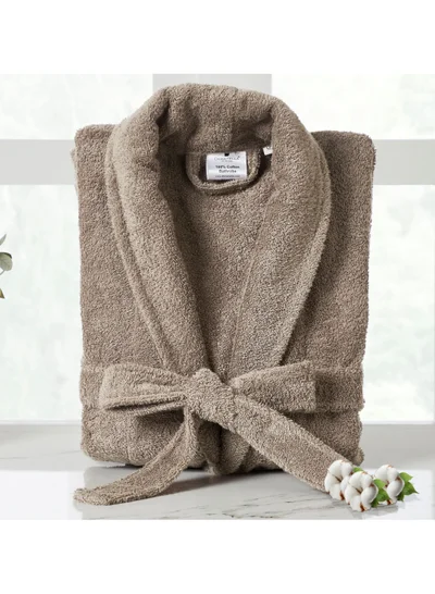 Donetella Unisex 100% Cotton Terry Bathrobe Large & Extra Large Size, 400 GSM, Luxurious & Absorbent, Ankle-Length with Shawl Collar & Pockets
