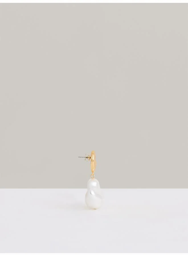 ريس Maya: Molten Pearl Drop Earrings