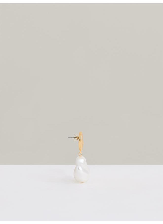 REISS Maya: Molten Pearl Drop Earrings  - Image 3