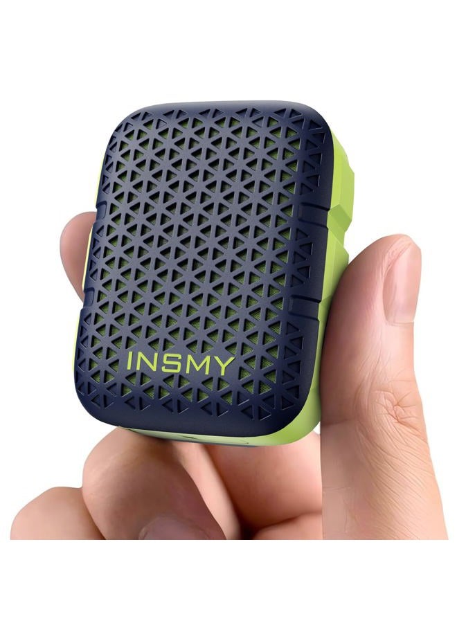 INSMY Wearable Bluetooth Speakers,IP67 Waterproof,Clip-On Portable Small Personal Speaker/Clean Sound/Stereo Pair/Wireless/ENC Built-in Mic/Lightweight for Golf Work Pool Gift(Non-Magnetic) (Blue) - Image 1