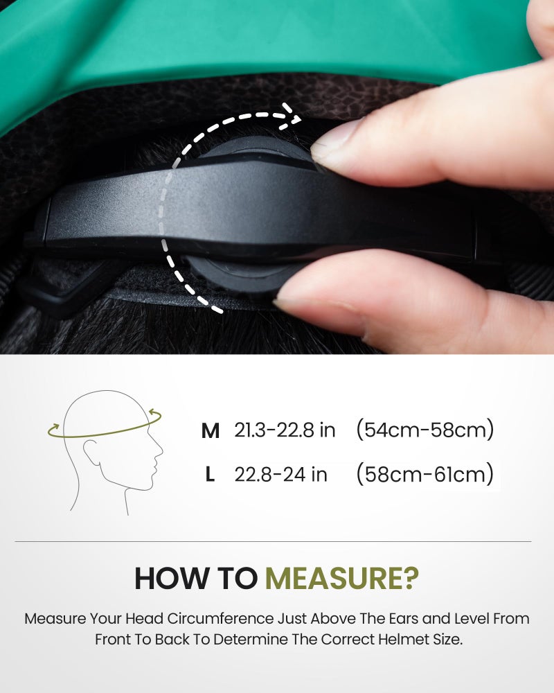 OutdoorMaster Helmets for Adults - Mountain & Road Bike Helmet with Rechargeable LED Light, Detachable Goggles and Sun Visor - Easy to Adjust, Breathable, Lightweight - Gradient Yellow Green, Medium - Image 4