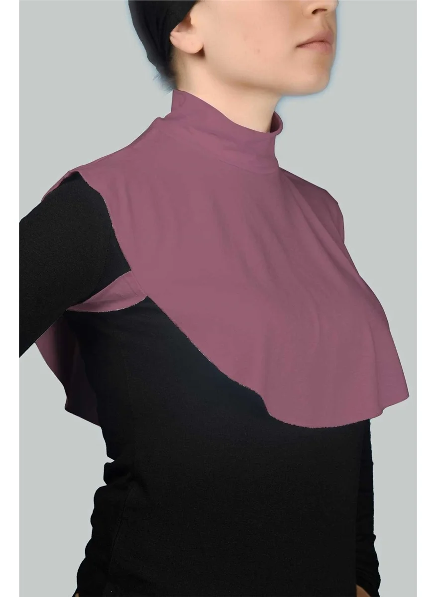 Altobeh Plain Turtleneck Turtleneck Combed Cotton Hijab Neck Collar - Claret Red