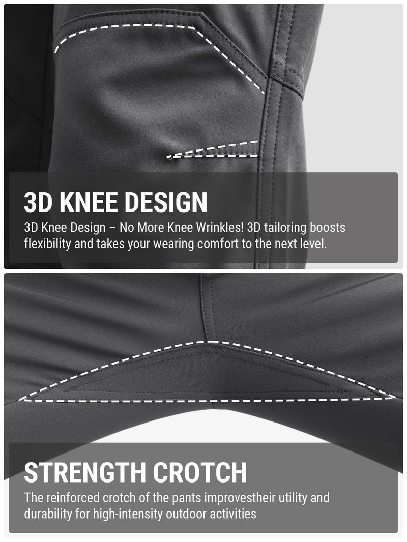 FLYFIREFLY Men's Tactical Cargo Pants Water Resistant Ripstop Outdoor Quick Dry Hiking Work Pants with Pockets(No Belt) Dark Grey - Image 5