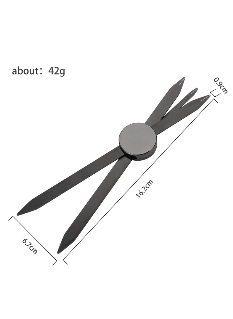 Generic - Eyebrow Stencil Ruler - Three-Point Positioning Tool for Symmetrical Permanent Makeup, Microblading Measurement, and Eyebrow Makeup Balance (Black) - Image 1