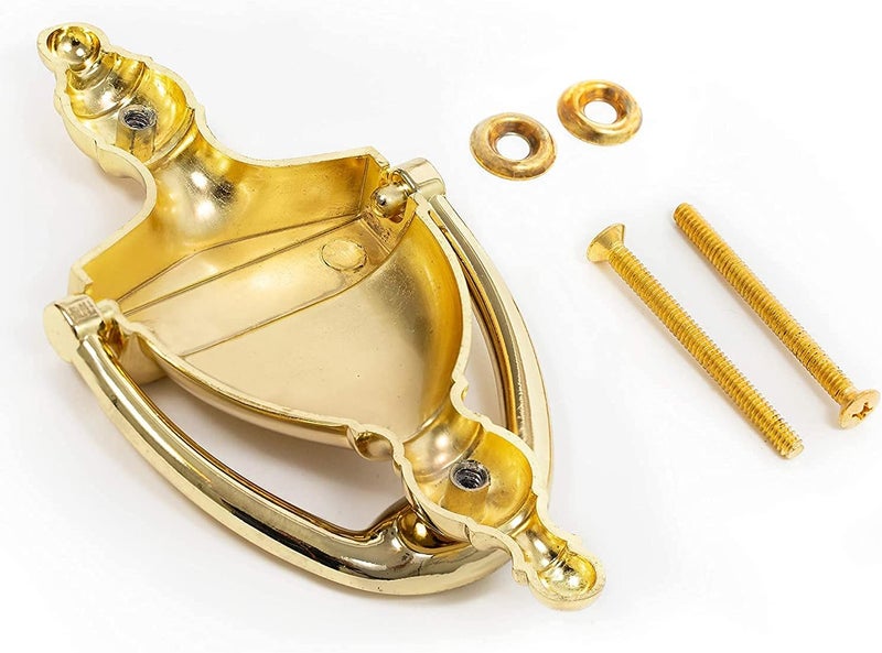 Everbilt 6-5/16 Inches Bright Brass Door Knocker - Image 4