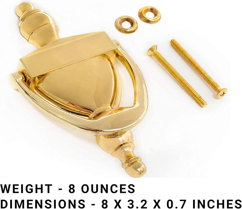 Everbilt 6-5/16 Inches Bright Brass Door Knocker - Image 3