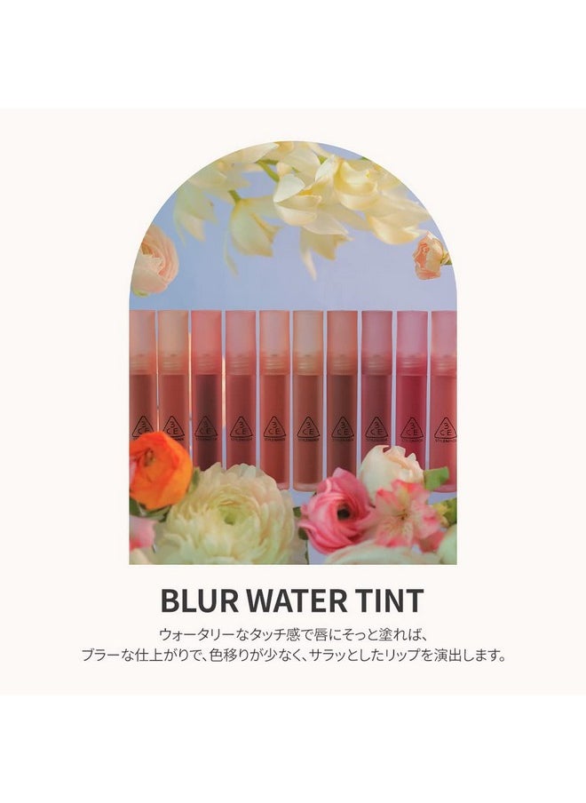 3ce - 3CE BLUR WATER TINT(4.6g) soft lip with less smear with a blurry finish (#DOUBLE WIND) with sun cream(1ml*3ea) - Image 1