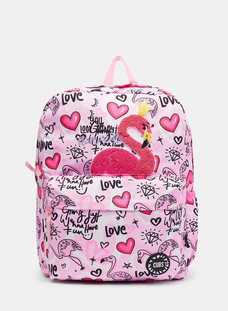 CUBS Girls Love Flamingo Backpack  - Image 1