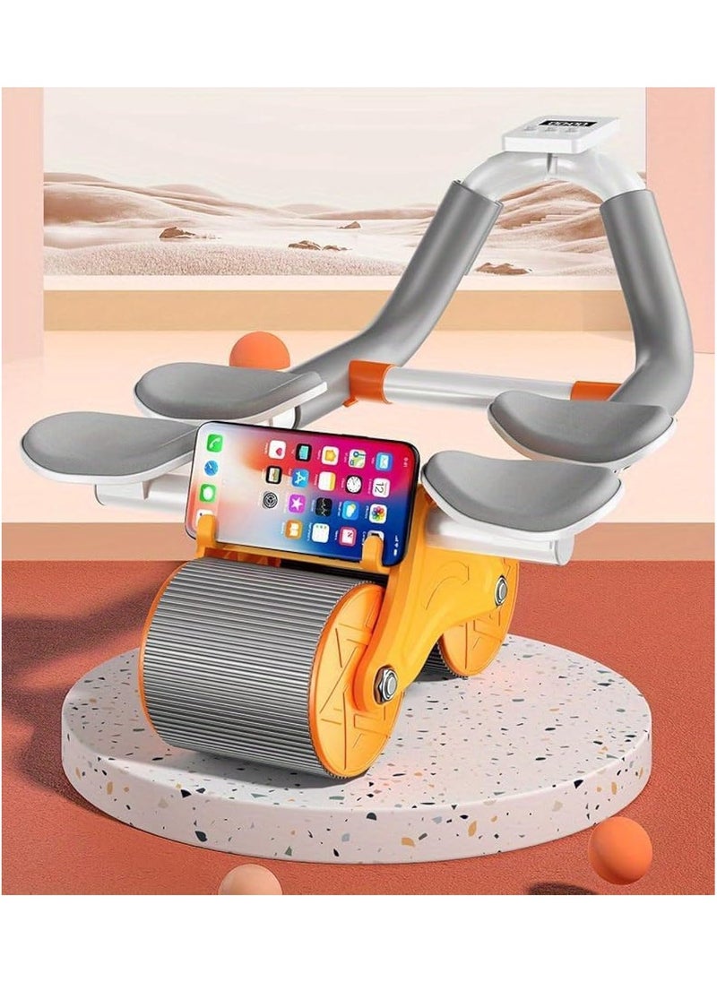 Generic - Abdominal Exerciser with Elbow Support, Auto Rebound Exercise Roller with 4 Timers and Knee Pad, Abdominal Exercise Tool for Home Gym - Image 1