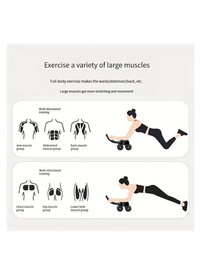 Generic - Abdominal Exerciser with Elbow Support, Auto Rebound Exercise Roller with 4 Timers and Knee Pad, Abdominal Exercise Tool for Home Gym - Image 1