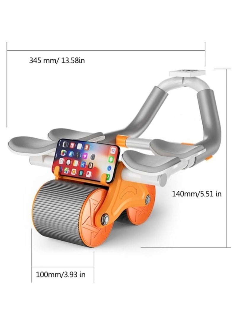 Generic - Abdominal Exerciser with Elbow Support, Auto Rebound Exercise Roller with 4 Timers and Knee Pad, Abdominal Exercise Tool for Home Gym - Image 1