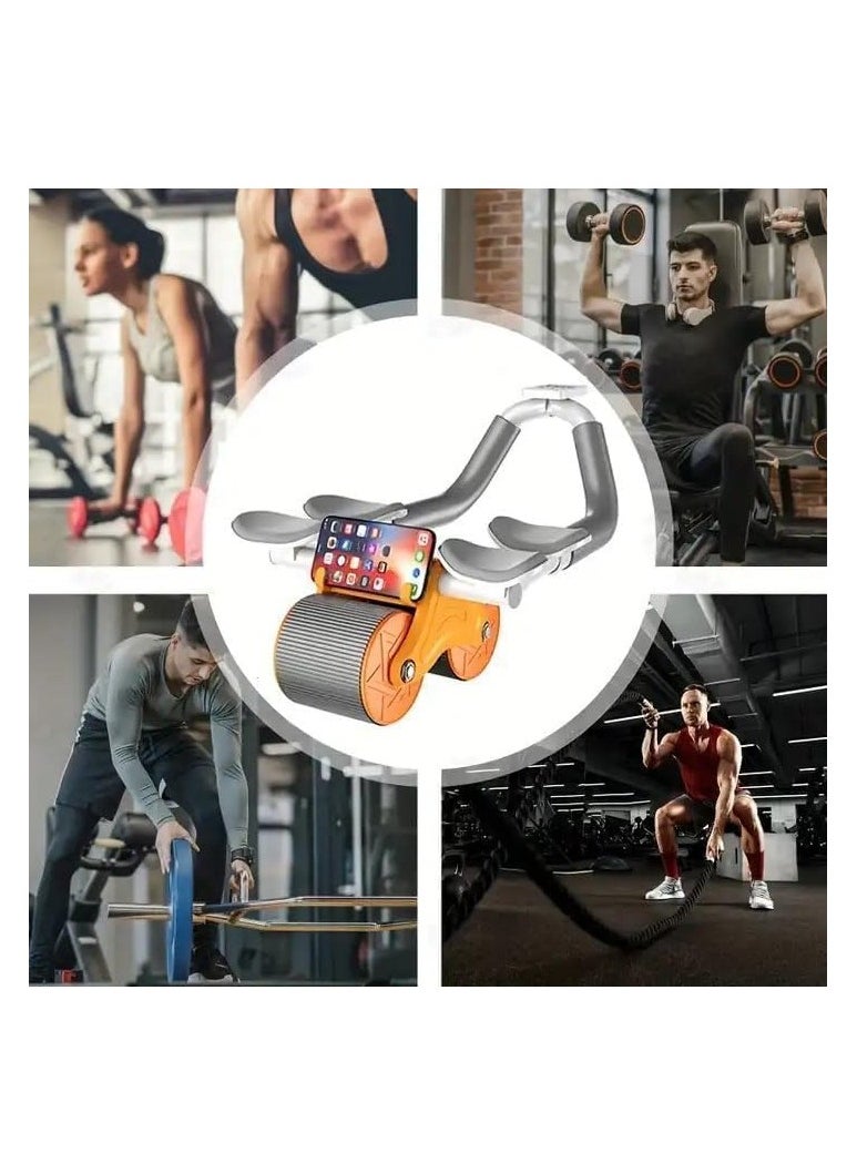 Generic - Abdominal Exerciser with Elbow Support, Auto Rebound Exercise Roller with 4 Timers and Knee Pad, Abdominal Exercise Tool for Home Gym - Image 1