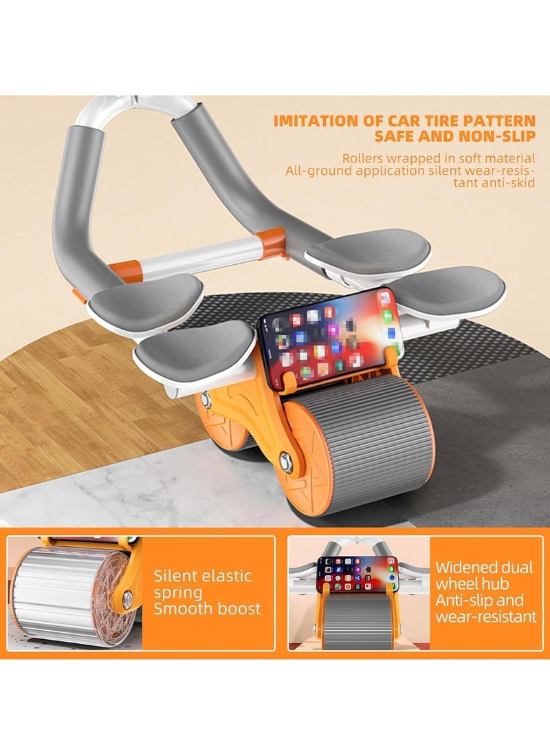 Generic - Abdominal Exerciser with Elbow Support, Auto Rebound Exercise Roller with 4 Timers and Knee Pad, Abdominal Exercise Tool for Home Gym - Image 1
