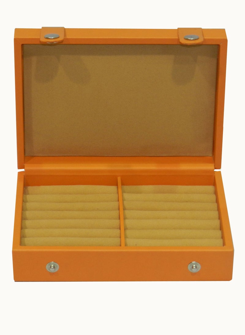 LAVERI LEATHER Laveri Faux Leather Designer New Collection Ring And Cufflink Box  - Image 1