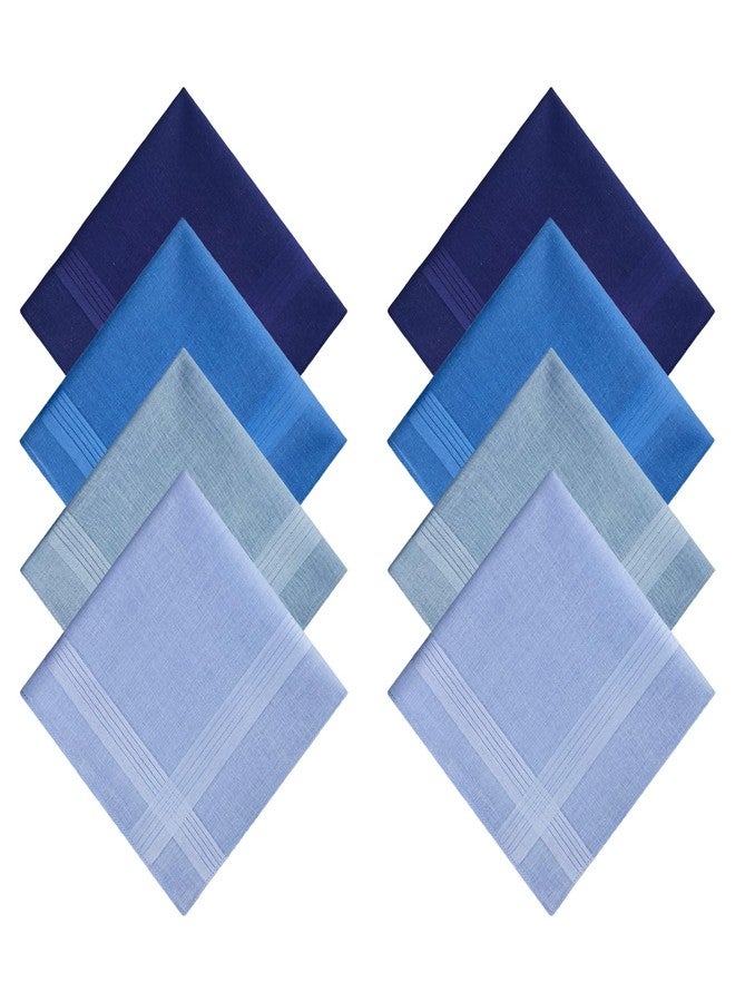 ZGZUN 8 Pack Men's Handkerchiefs Cotton Handkerchiefs for Men 16 inch Large Mens Pocket Square Hankies Gents Hankerchieves for Men Women - Image 1