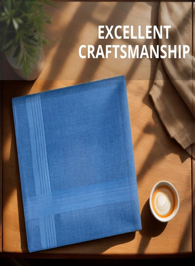 ZGZUN 8 Pack Men's Handkerchiefs Cotton Handkerchiefs for Men 16 inch Large Mens Pocket Square Hankies Gents Hankerchieves for Men Women - Image 2