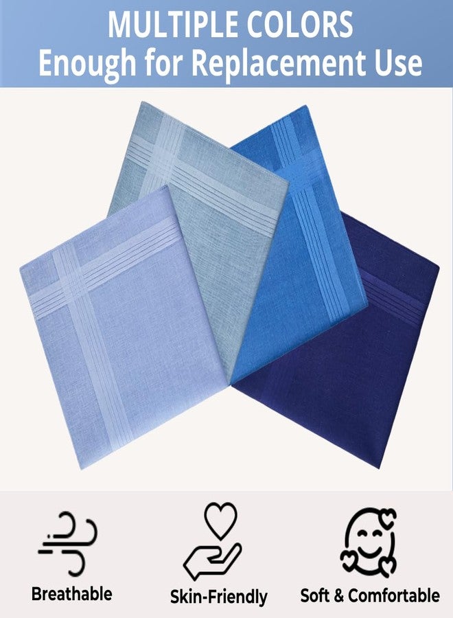 ZGZUN 8 Pack Men's Handkerchiefs Cotton Handkerchiefs for Men 16 inch Large Mens Pocket Square Hankies Gents Hankerchieves for Men Women - Image 4