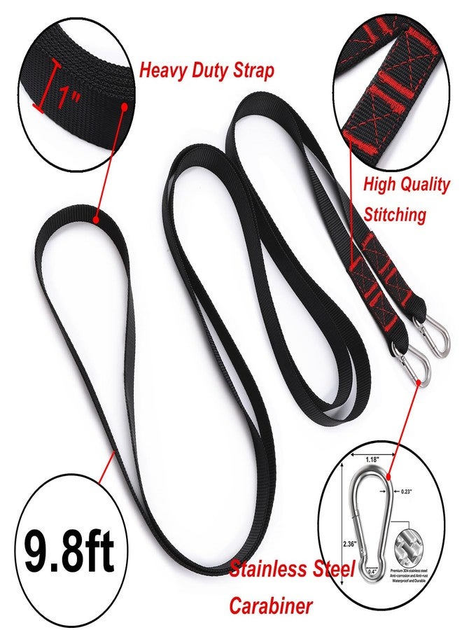 Lights Mountain 2 Pcs 9.8FT Sled Harness Pulling Straps, Sled Tire Harness Attachment for Football Running Sprinting Resistance Speed Agility Training - Image 2
