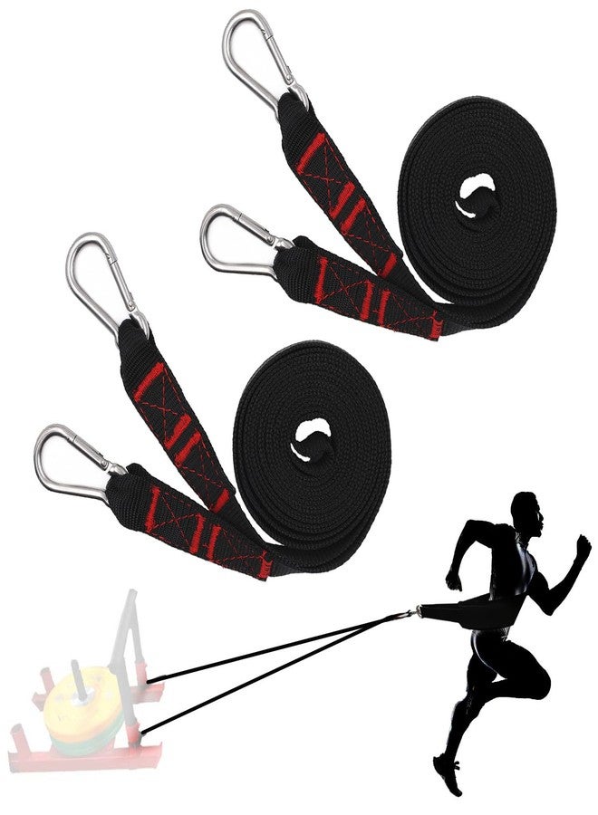 Lights Mountain 2 Pcs 9.8FT Sled Harness Pulling Straps, Sled Tire Harness Attachment for Football Running Sprinting Resistance Speed Agility Training - Image 1