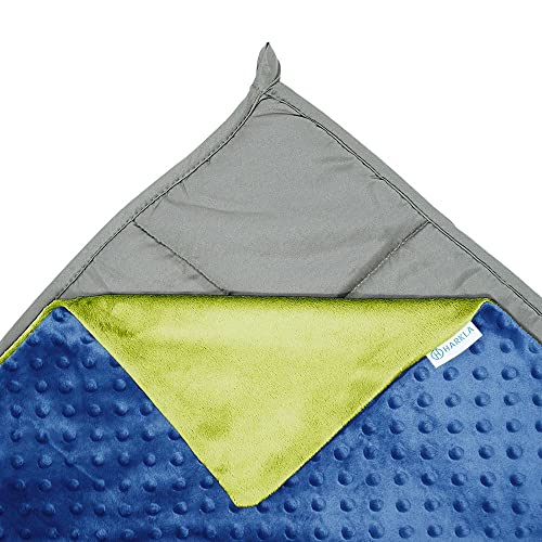 Harkla Kids Weighted Blanket  7lb Bamboo Rayon Cooling Weighted Blanket for Kids  Washable Minky Cover and Glass Beads Filled Weighted Inner  Designed for Sensory Seekers Weighing 40lb to 70lb