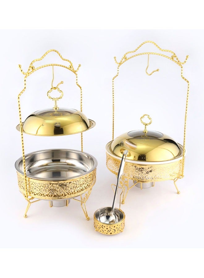 كلناميان طبق تسخين بوفيه من الفولاذ المقاوم للصدأ لتسخين الطعام وسخان 8.0 لتر - Image 4