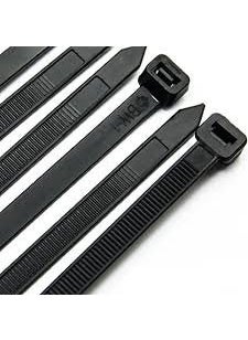 ELATAPES EXPAND STICKING POSSIBILITIES ELA Cable Ties 8 Inch 200 MM x 30 MM BLACK NYLON ZIP WIRE ORGANISER SELF LOCKING TIE 100 Pieces  - Image 1