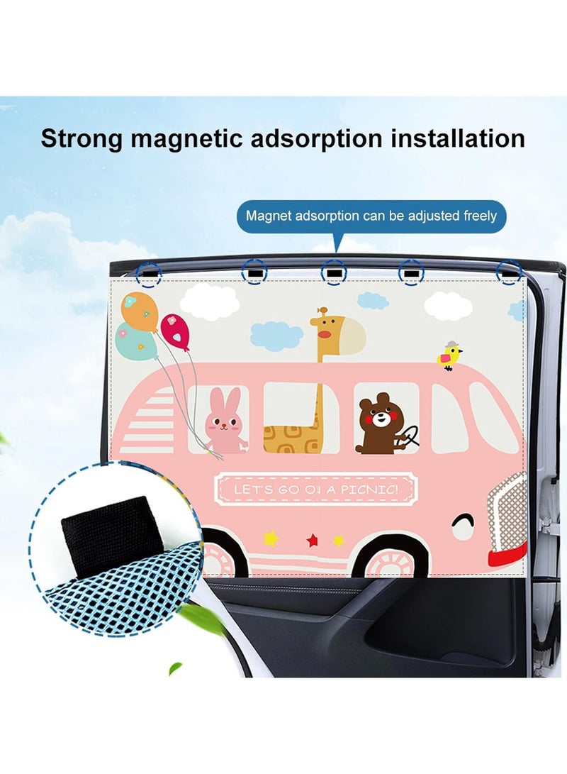 general Baby and Child Car Window Shades, 2 Piece Side Window Magnetic Dual Layer Car Shades, Full and Half Shade Options, Animal Driving Car Window Shades Provide Heat/UV Protection - Image 2