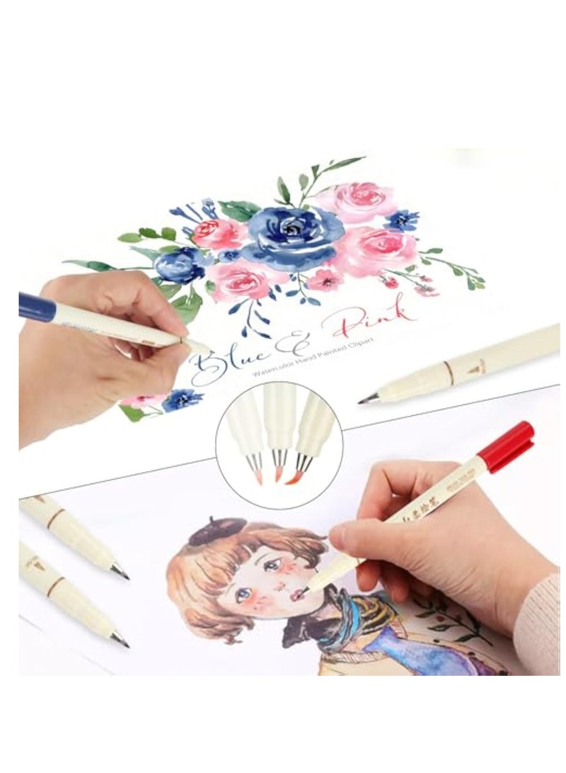 KASTWAVE 12 Colors Sign Brush Pen, Felt Tip Arts Pen with Flexible Brush Tip, Brush Tip Marker, Felt Tip Water Based Ink Color Pen, Brush Lettering Pen for Bullet Journal Calligraphy Book Drawing & Art Project  - Image 3