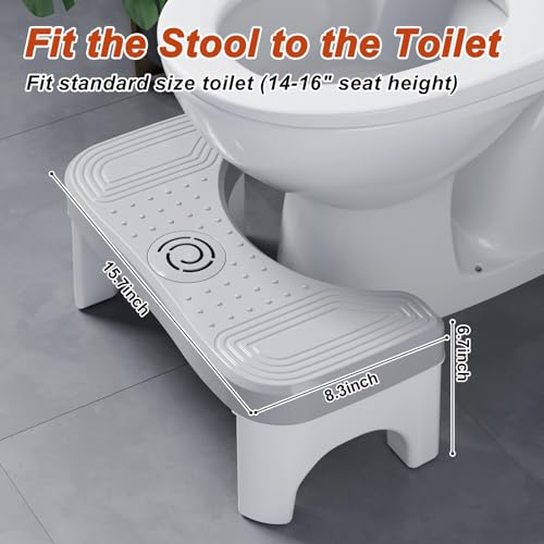 Recximi Black Toilet Stool Poop Stool Squat Adult, Toilet Foot Rest Step Stool for Adults, Portable Bathroom Stool for Pooping, Portable Squatting Toilet Stand for Feet, Healthy Gifts, Black - Image 5